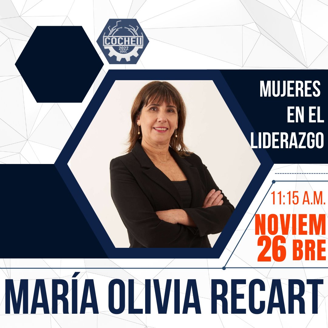 cocheii's tweet photo. EXPOSITORA | ¡Comenzó la confirmación de expositores!🤩

Bienvenida🙌 María Olivia Recart, Ingeniera Comercial con mención en Economía de la Universidad de Concepción, y Master of Arts en Economía de Ilades/Georgetown. @fiudec 

Más información en el LINK👇https://t.co/gojA9Czb3d https://t.co/Z6RD7Cf8nn