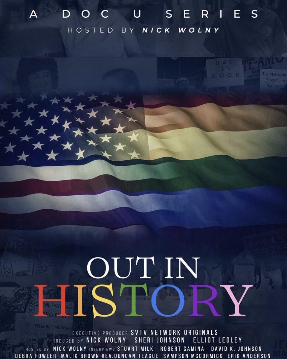 RCamina's tweet image. I’m proud to be part of the brand new #lgbthistory docuseries, OUT IN HISTORY! 
“This #SVTVNetwork Original Series brings history makers you may not have heard of. Hosted by @nickwolny”
🏳️‍🌈 Parts 1-4 now streaming only on @svtv”

@UpstairsInferno #documentary #filmmaker #lgbt