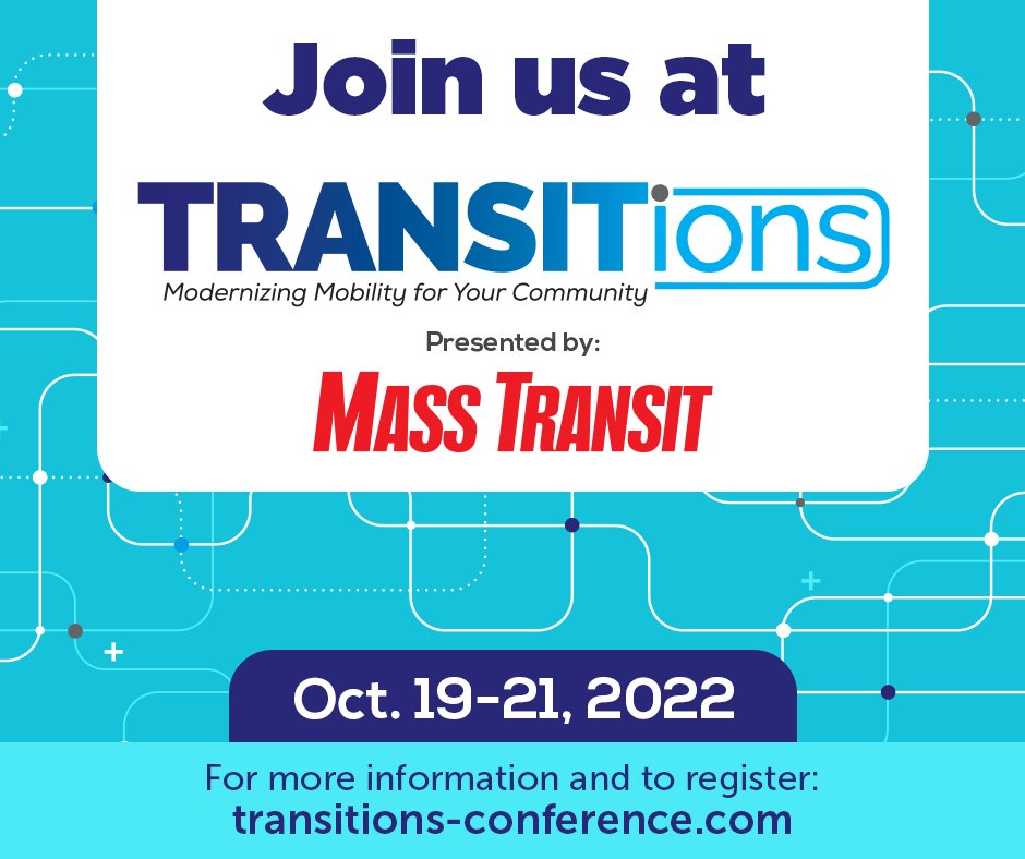 MassTransitmag's tweet photo. Have you registered for the TRANSITions Conference? Don’t forget to book your hotel reservation! The deadline for room registration ends TODAY, October 14th.
https://t.co/Gw3e4iChRQ
#TRANSITionsconference #MassTransitMag #PublicTransit #PublicTransportation #Indianapolis https://t.co/uXP7unQUBv