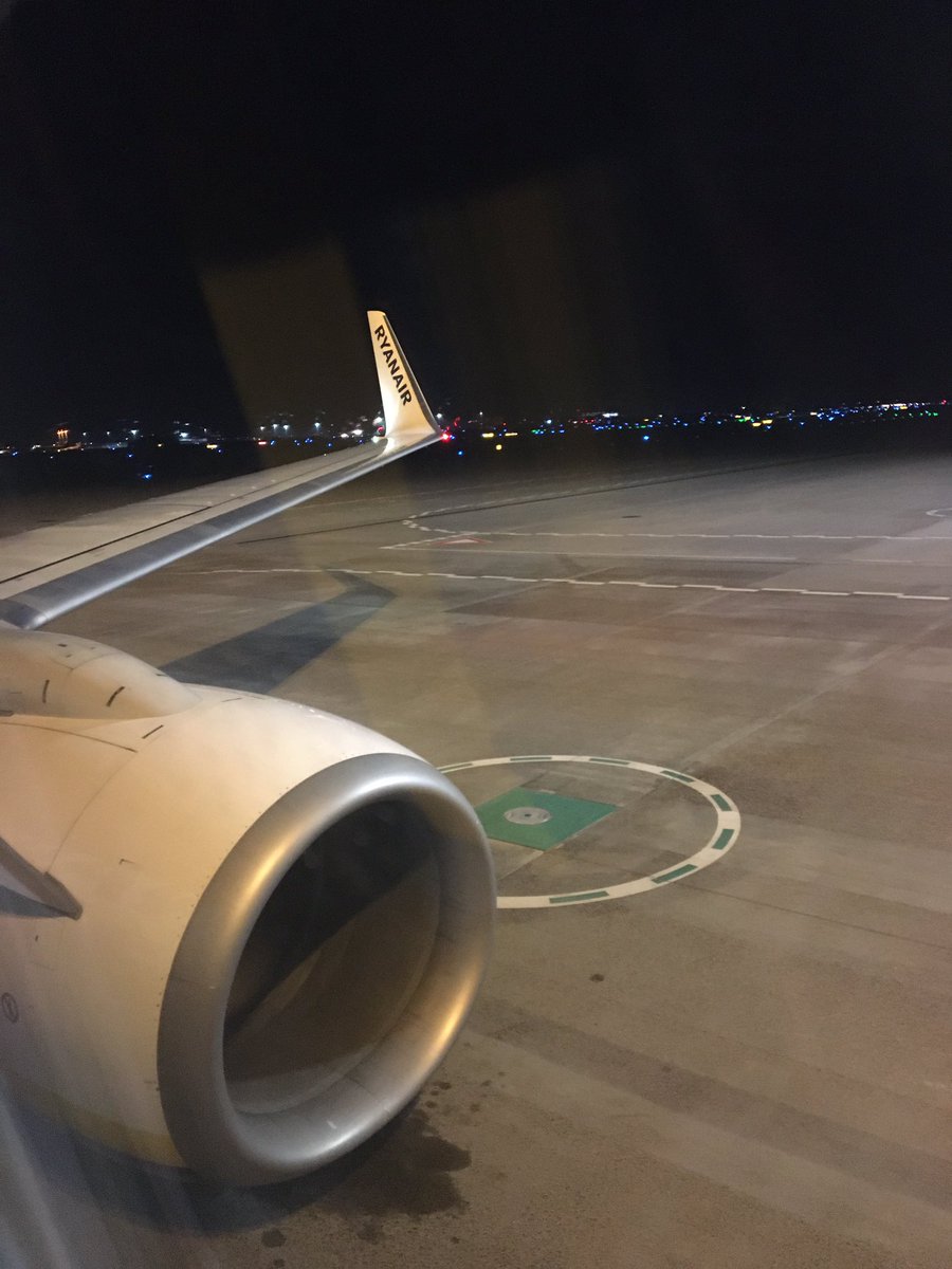 KingsMacHistory's tweet photo. Landed safely and only 15 minutes late. Let’s hope it’s swift through passport control and onto meet Herrn, our coach driver! https://t.co/gwceFJ3gBg