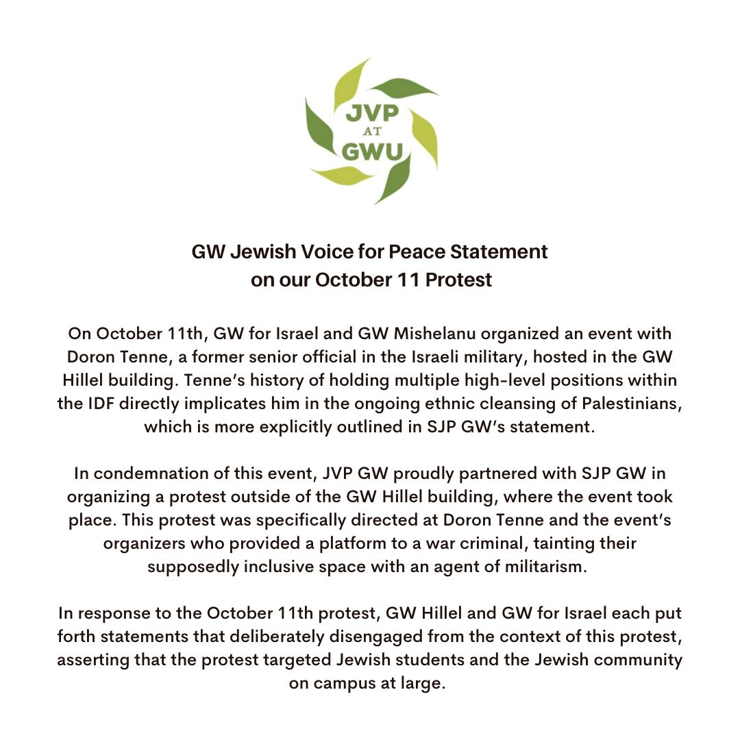 Students for Justice in Palestine at GWU tweet media