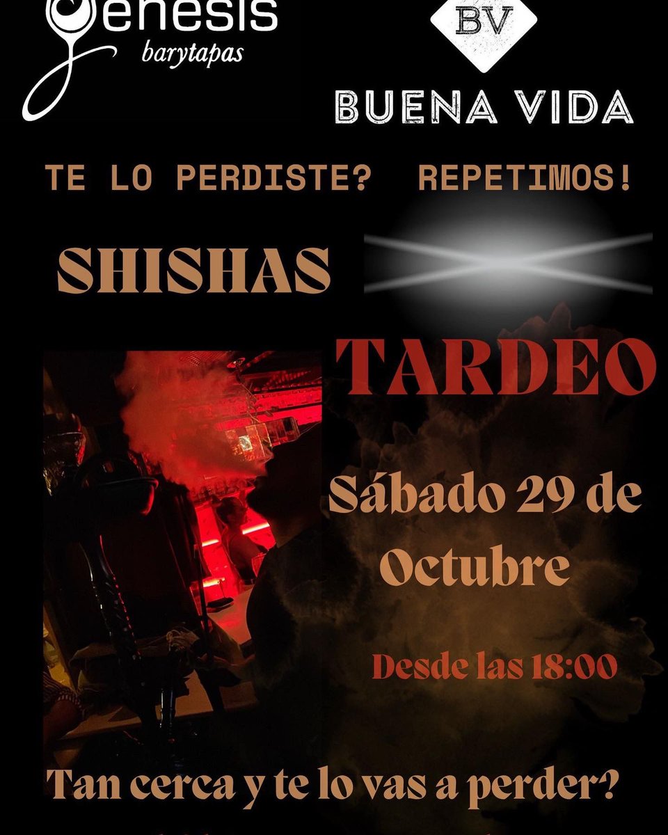 bar_genesis_'s tweet photo. ✏️🗒️ 29 de octubre en @bar_genesis_ #BuenaVidaEvents #SantaMartadeTormes https://t.co/MWvhorTCoS