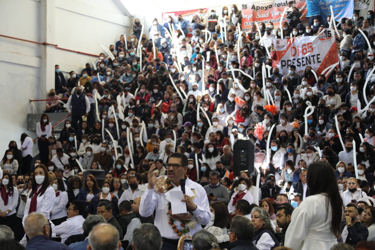 saidvargasmx's tweet photo. Nos encontramos en la Presentación de la Directiva Seccional ante los maestros que conforman la Organización VI Región; Tulancingo, Singuilucan, Santiago Tulantepec, Agua Blanca, Metepec, Acaxochitlán, Cuautepec y Acatlán. 
Gracias compañeras y compañeros. https://t.co/6dOvnHGbJJ