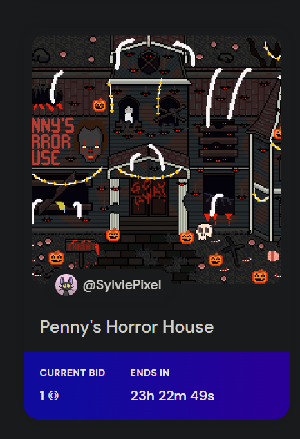😻🔥AUCTION LIVE🔥😻

OMGGG My first halloween special work on FoFu got its first bid on the first day!😻🔥
I'm sooo happpyyy now! 😻

Current Bid: 1 $SOL
Platform: <a href="/formfunction/">Formfunction</a>