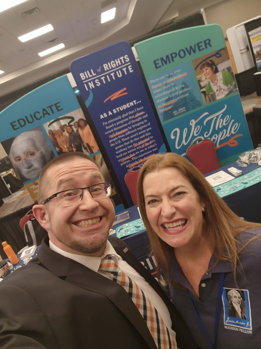 madisonteacher's tweet photo. Excited to get to hang out with @jjolleymsd while at @FLCSSNetwork #fcss22 repping @BRInstitute

#civicislife #BetterTogether https://t.co/mT3h8cznQN