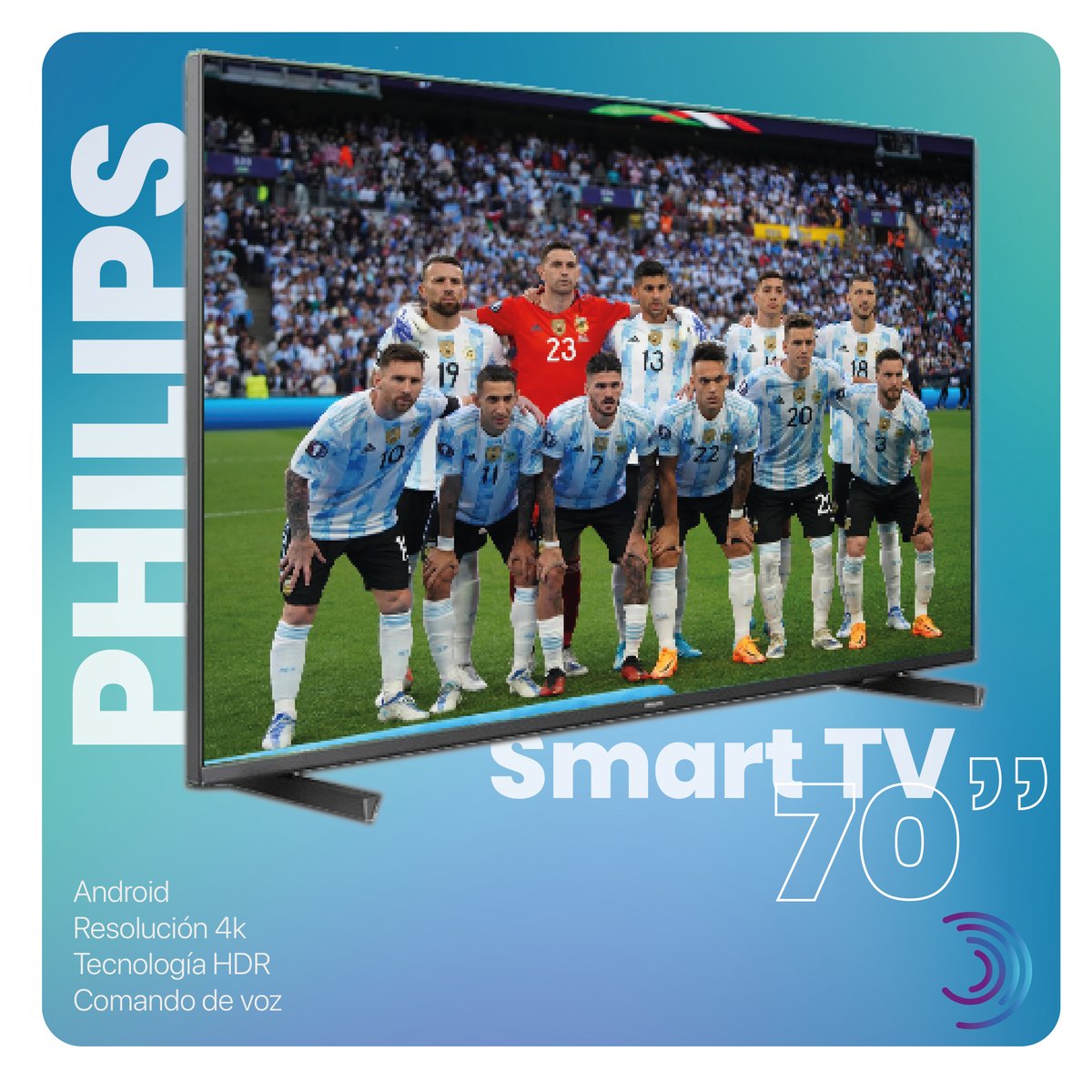 DitelStore's tweet photo. Los mejores colores con la mejor resolución 🇦🇷
📺 Smart TV Philips 70" 📺
◾ Resolución 4K
◾ Android TV
Encontrá este y otros modelos en nuestro canal de Telegram https://t.co/wDURX3nJle ⚡
#Ditel #TiendaCripto https://t.co/y3vfHizh6O