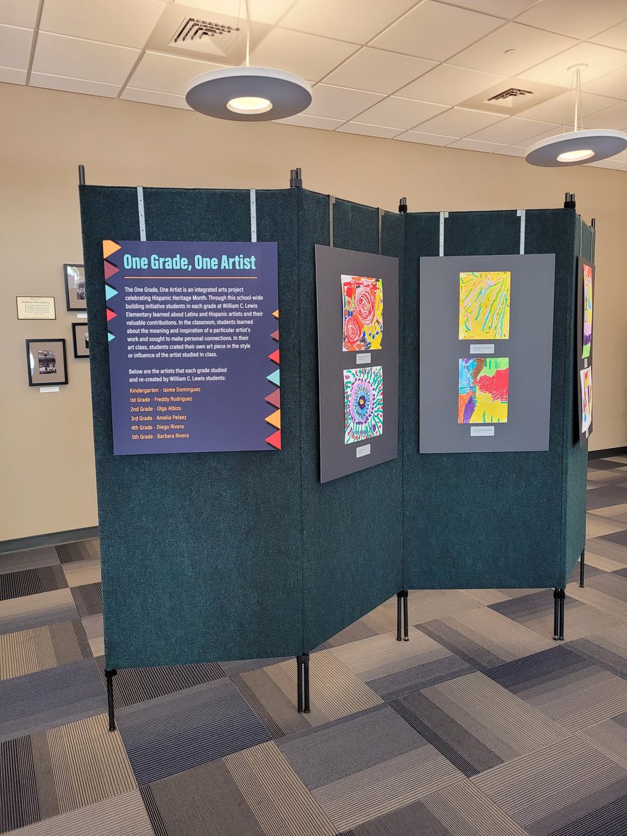 rebalynfay's tweet photo. To close out Hispanic Heritage Month we partnered with @RedClaySchools William C. Lewis Dual Language Elementary School to display student art work @thisisdehistory. Come check it out and support these fabulous budding artists. Now through October 31st. https://t.co/ixa712Oi69