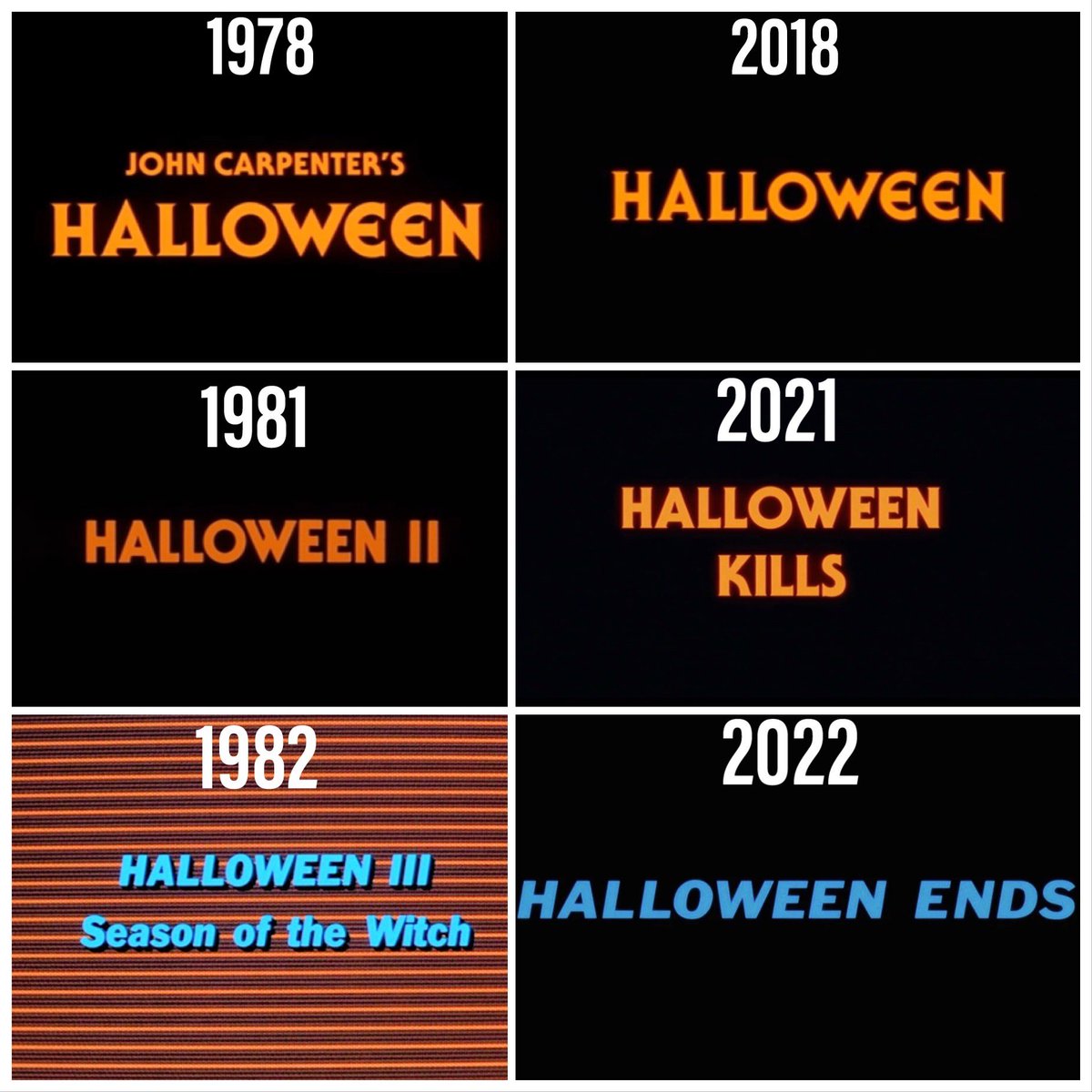Comparing the Halloween titles
#HalloweenEnds #MichaelMyers