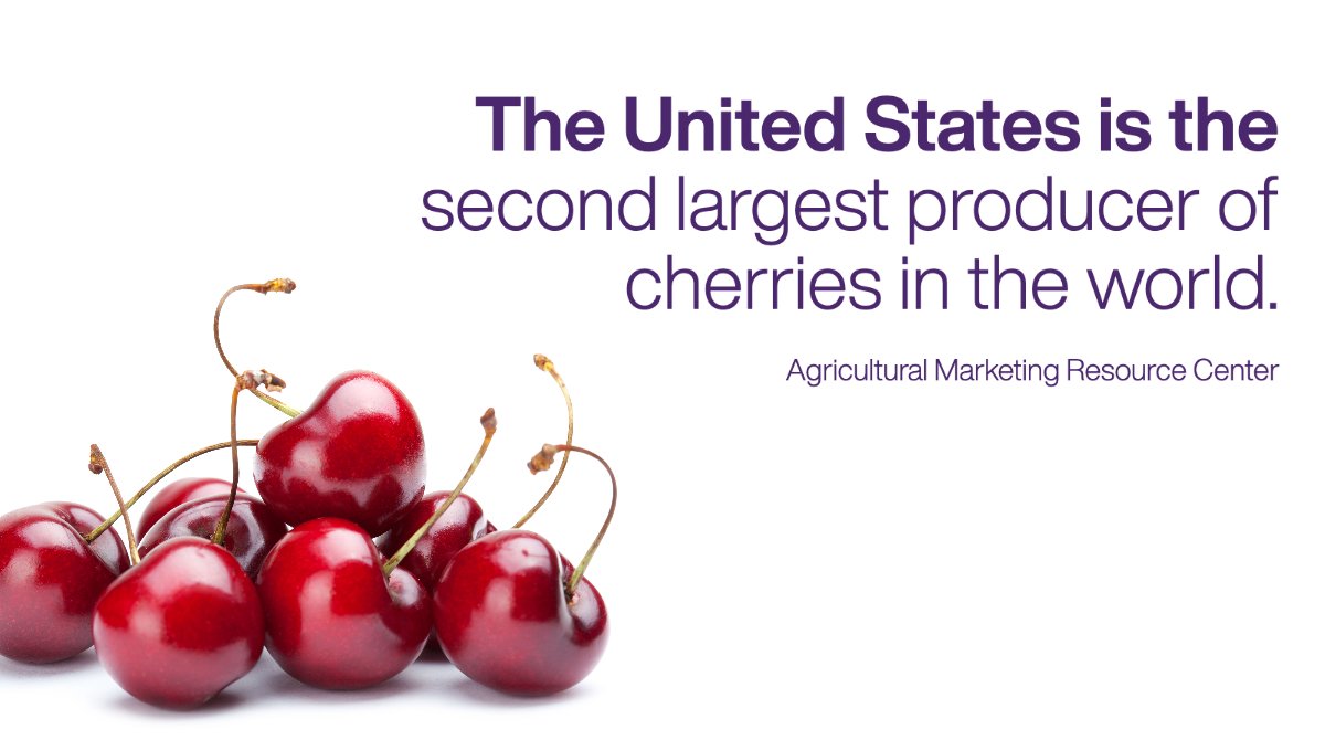 Happy #FoodForThought Friday! Washington, California, and Oregon account for about 90% of total cherry production in the U.S.
