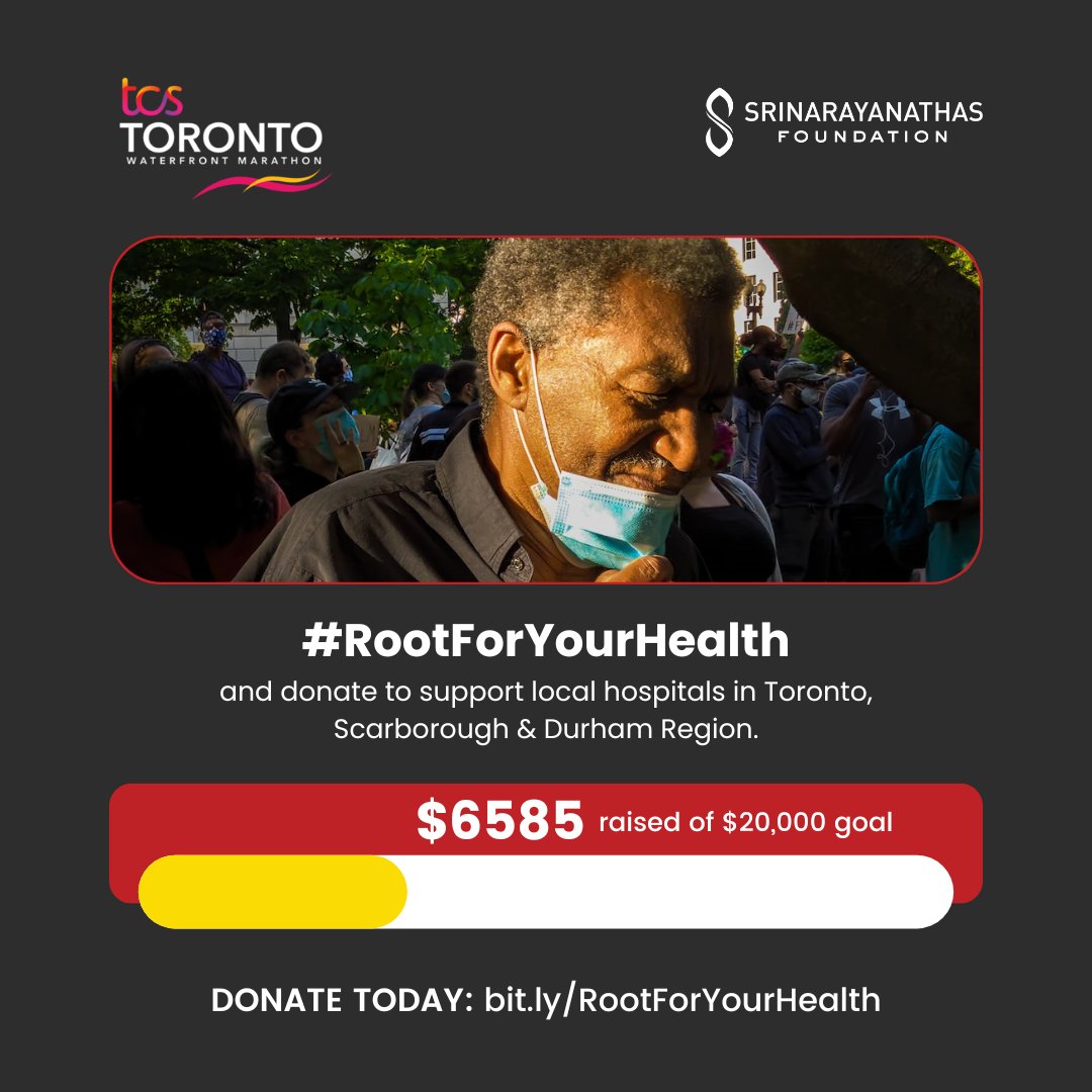 srinarayanathas's tweet photo. We’ve reached just almost 35% of our $20K goal to support local hospitals. Please donate today to help us reach $20K by October 16th. We will match up to $20K of the total raised. DONATE TODAY: https://t.co/G5AdL5IhU2

#ChooseToRun #RootForYourHealth #SrinarayanathasFoundation https://t.co/XFc37BCUU8