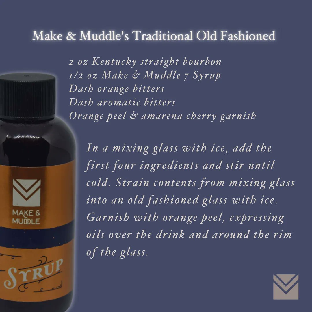 Make_Muddle's tweet photo. A weeklong celebration of the very first cocktail! We'll be exploring some delicious variations on this icon using our cocktail mixer syrups and maybe even a little open flame! Don't miss a single one! #cheersyall #cocktailevangelists #bourboncocktails #bourbon #oldfashionedweek https://t.co/kSTg2J6awk