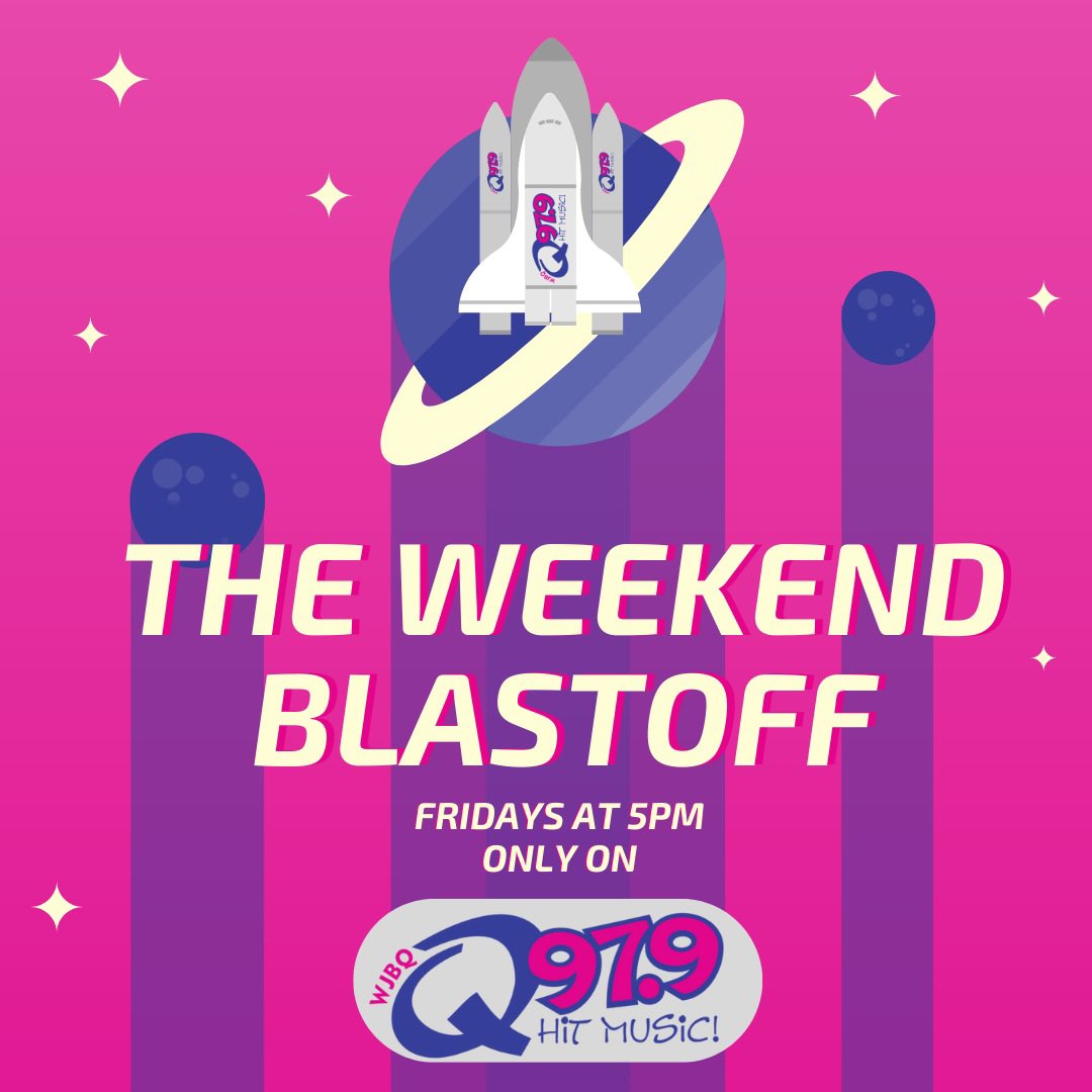 Q979's tweet photo. WEEKEND AF!! Let’s celebrate the end of the work week AND a successful #CansForACure!!
BLASTOFF HERE: https://t.co/klDUmKgc0w https://t.co/9vC6rc59yq