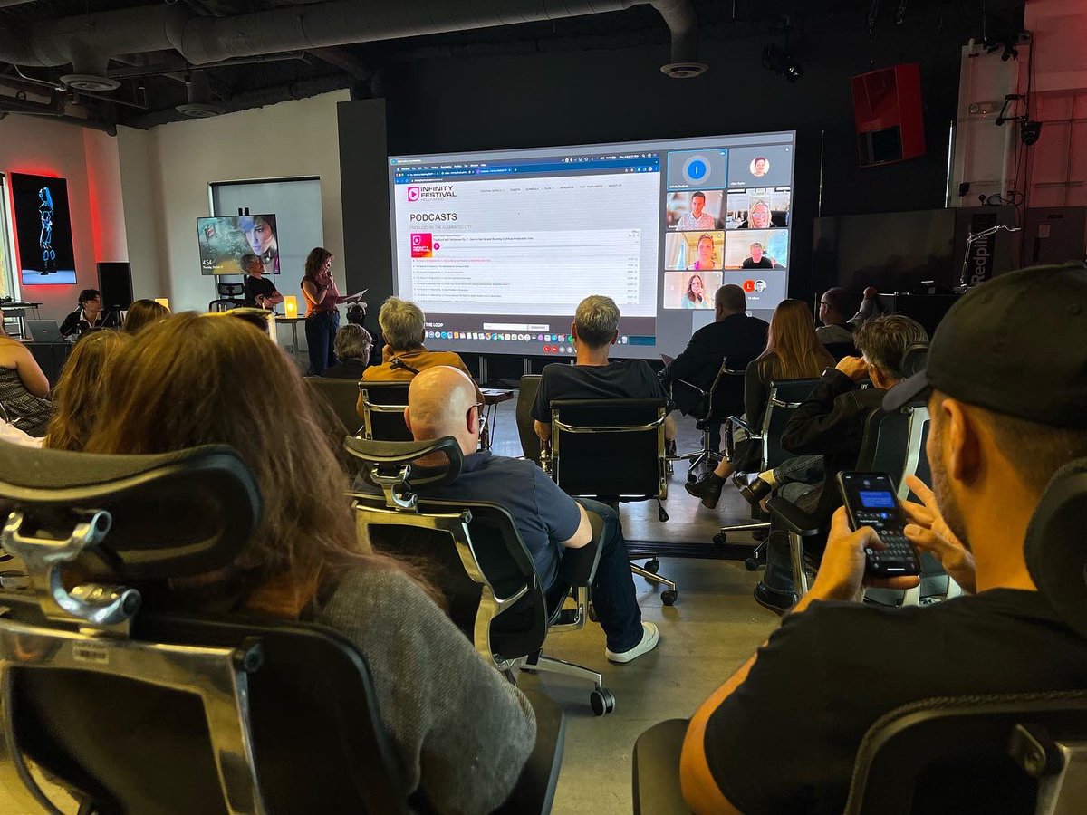Scenes from our last IF Board Meeting before showtime! At Redpill VR’s awesome studio in LA ✨ 
•
Infinity Festival will be held Nov 2-5, 2022. 
infinityfestival.com 
#experienceif #InfinityFestival #xperienceIF22 #Tech #Media #IFHollywood22 #hollywood #redpill #vr #studio