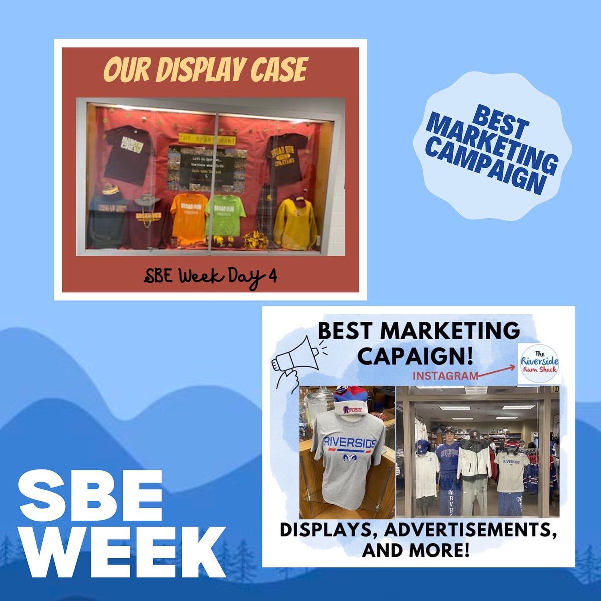VirginiaDECA's tweet image. Thank you to all our awesome chapters for participating in SBE Week! We loved seeing how you were able to Reach Your Peak through SBE! 🏔🔹

#ReachYourPeak #DECASBEWEEK @DECAInc