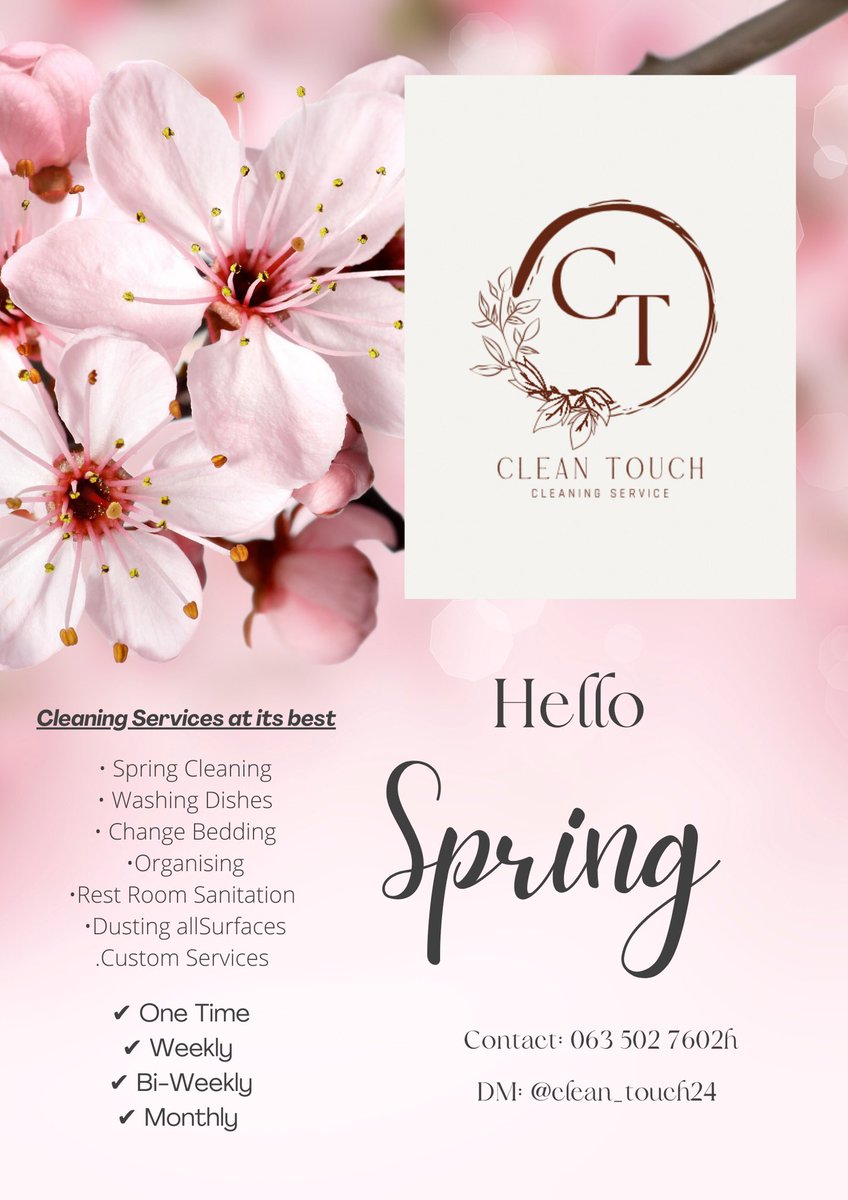 nokwandasihlon1's tweet image. Hey guys… please may you support my cleaning business , mainly based in Auckland Park and surrounding areas like Braamfontein and Parktown 🥹🙏🏾🙏🏾 
IG: @clean_touch24
Thank you ☺️ #cleaningservice #cleantouch #cassper #seemah