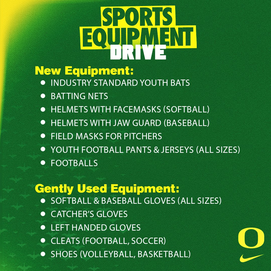 OregonSB's tweet photo. In the memory of Spencer Webb, we're working with @kidsports4life to collect new or gently used sports equipment at our game on Tuesday.

Please join us as we welcome members of the football team for a very special first pitch ceremony.

Free Admission

#GoDucks | #Version5 https://t.co/0z4AYMWHDj