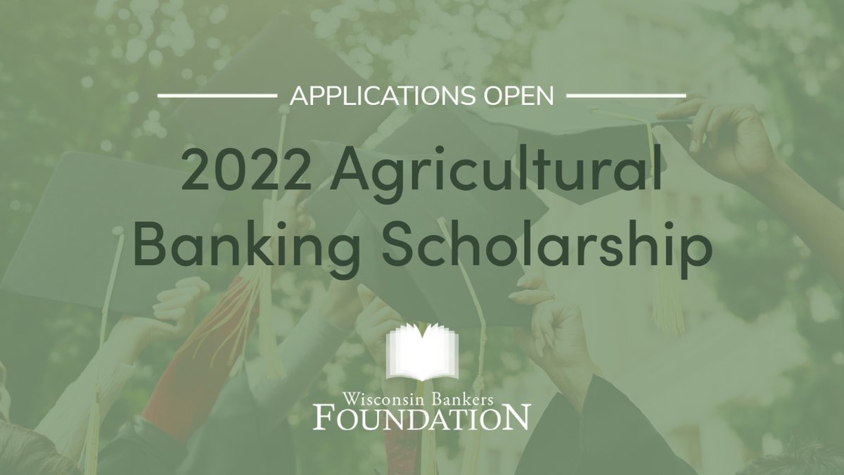 Don't forget to share WBF's 2022 Agricultural Banking Scholarship with college students who are pursuing a career related to agricultural banking! Two recipients will be chosen and receive $1,500 to put toward their education. Apply: wisbankfoundation.org/agricultural-b…

<a href="/UWMadisonCALS/">UW–Madison CALS</a>