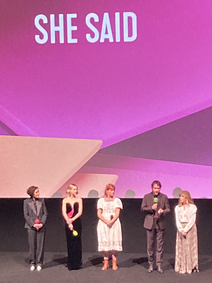 JaneOLoughlin's tweet photo. Really recommend #SheSaidMovie saw it at London Film Festival tonight - 3 survivors were in audience which made it even more powerful experience https://t.co/AlV6m0kP9c