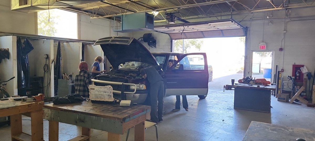 Mustang mechanics hard at it!!