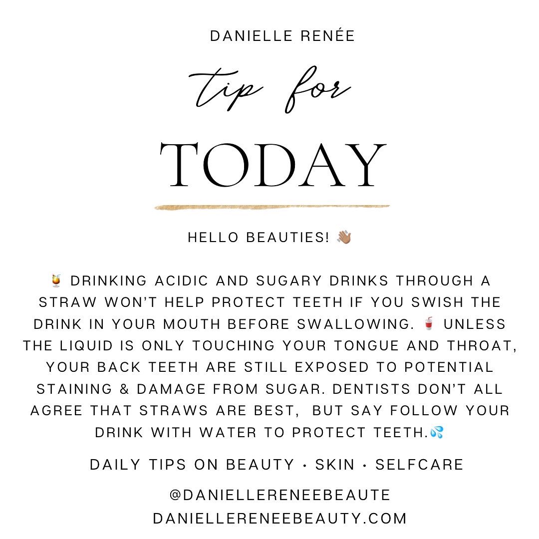 dani_dials's tweet image. The straw is cute, but might not be doing your teeth many favors. See blog: daniellereneebeauty.com/post/myth-abou…

#tipoftheday #beautytips #skintips