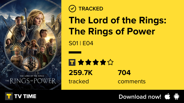 bbhyunes's tweet photo. I've just watched episode S01 | E04 of The Lord of the Rings: The Rings of Power! #lordoftherings  https://t.co/Ri4TAMzdpn #tvtime https://t.co/nbN2iSQh4u