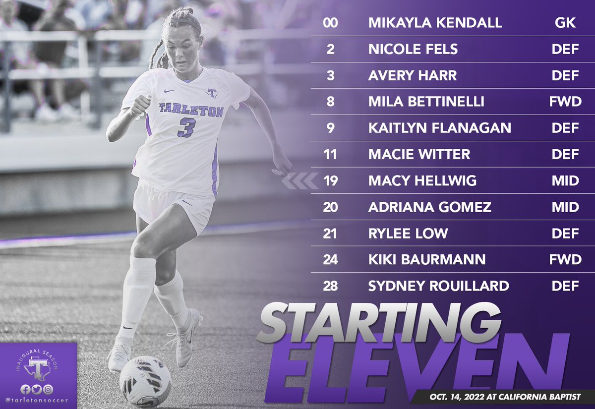 We’re underway here in Riverside! Take a look at your starting eleven for the Texans! 💪