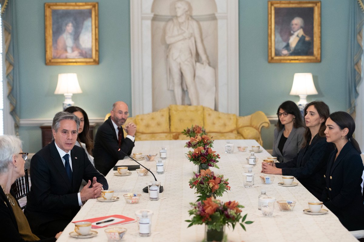 We continue to find ways to respond to the Iranian government’s state-sponsored violence against women and crackdown on its people. Today, I met with civil society partners to discuss what more the U.S. can do to support the people of Iran, particularly its brave women and girls.
