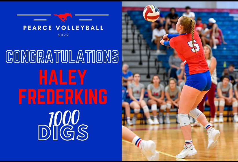 A huge congratulations to <a href="/HaleyFrederking/">Haley Frederking</a> on reaching 1,000 career digs in our win over Lake Highlands tonight!