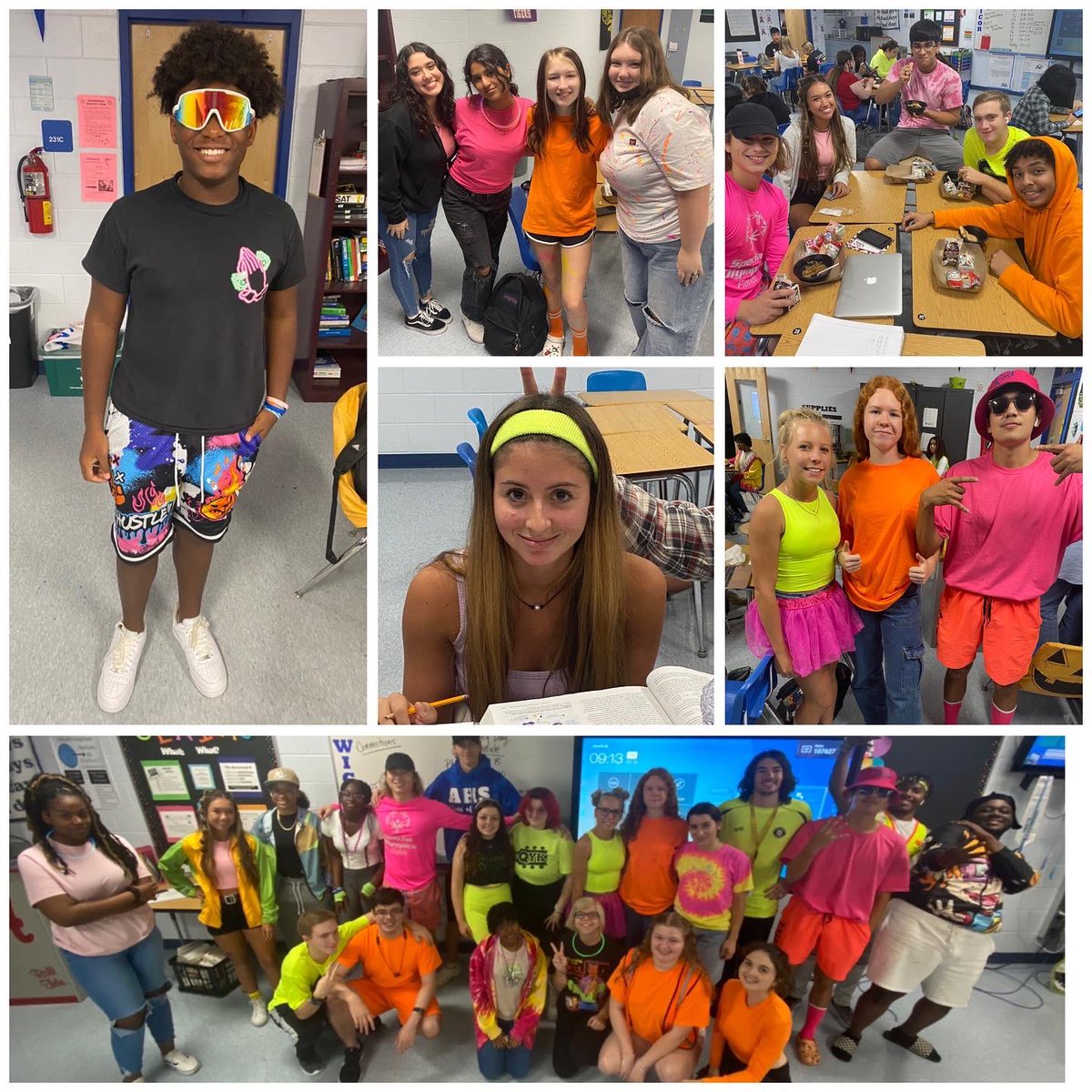 ARMWOODHSAVID's tweet photo. Neon Spirit Day was a success! #jointhehunt @Armwood_HS @ArmwoodAcademy @HillsboroughSch @DinaLangston https://t.co/izl0LIPkAX