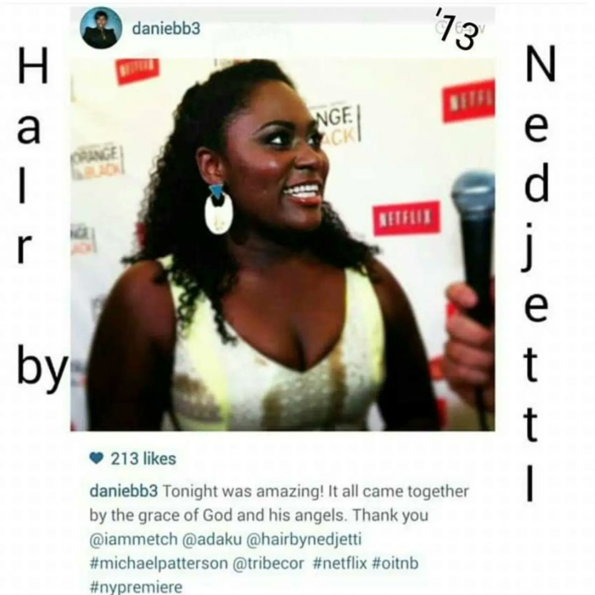 HairbyNedjetti's tweet photo. #HairMeOut ® #Nedjetti #fbf '13 styled the BeY💜Utifully talented award winner #actress #DanielleBrooks aka #Taystee #NaturalHair for her 1st #OITNB #NYC #RedCarpet appearance.
#NedjettiHarvey #Celebrity #HairArtist #SessionHair #SetLife #CelebrityHairStylist ✂💟
#BeYOU 👑 https://t.co/TmiGIfcskB