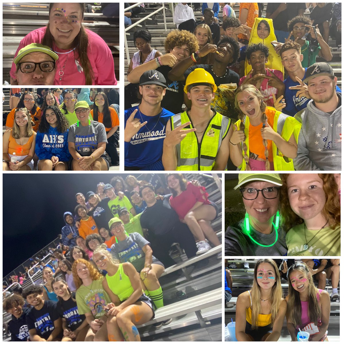 ARMWOODHSAVID's tweet photo. Game time = Fun time! Homecoming football game was lit with Neon! @Armwood_HS @ArmwoodAcademy @HillsboroughSch https://t.co/nKAEHNrzEN