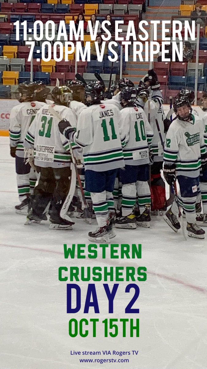 WesternCrushers's tweet image. Game one is in the books! Games 2 and 3 tomorrow! 11:00am vs Eastern and 7:00pm vs Tripen #GEN3 #GoCrushers