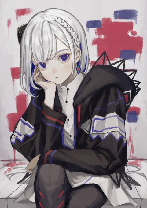 【音楽的同位体 裏命()発売記念】裏命ちゃんの公式ファンアートを描かせて頂きました!発売まであと4日です!#音楽的同位体 #裏命 #理芽 #KAMITSUBAKI_STUDIO 