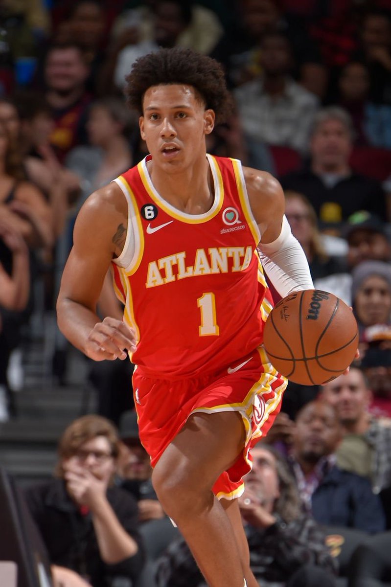 Jalen Johnson Today For The Hawks 14 Points 9 Rebounds 4 Assists 2 3PM 55 FG% 80 2P% Only 20 years old!! 😳