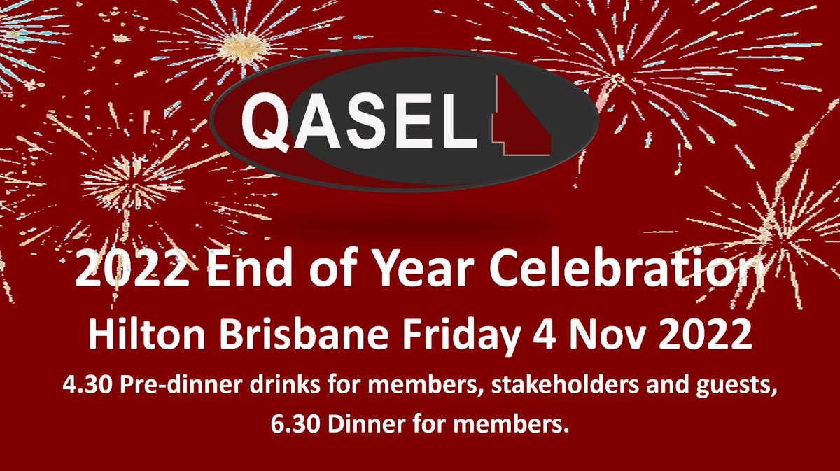 Qld Association of Special Education Leaders (@qasel) on Twitter photo QASEL Members - As the end of the year draws close we are pleased to invite you to the QASEL End of Year Celebration.
Tickets at: eventbrite.com.au/e/430656223357
Questions to: events@qasel.org.au QASEL Members - As the end of the year draws close we are pleased to invite you to the QASEL End of Year Celebration.
Tickets at: eventbrite.com.au/e/430656223357
Questions to: events@qasel.org.au