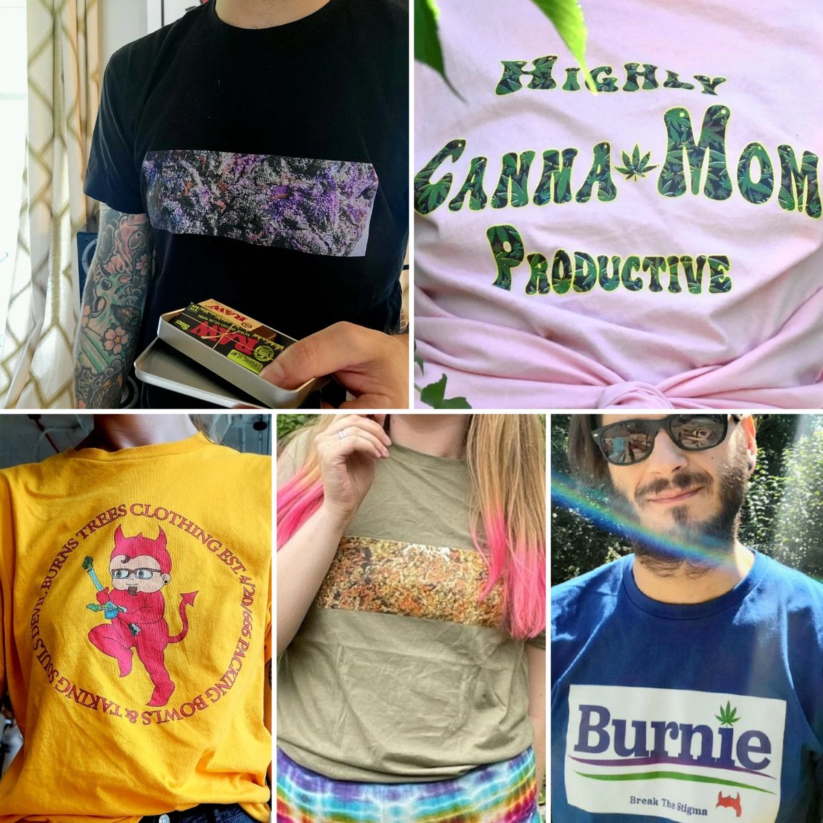 DevilBurnsTrees's tweet photo. If you love quirky, somewhat unique &amp; definitely dank cannabis-inspired graphic tees and other wares..as well as enjoying cannabis in any form stop on over at https://t.co/qQELELAiQg !

Waiting on a Halloween inspired test print to arrive before launching 💚😈
#cannafam
#cannabis https://t.co/C0f5hAUZgi