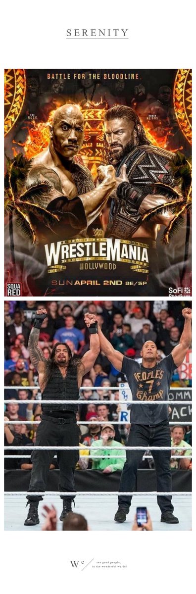 ErickaClariane1's tweet photo. No Matter what happens, loving and caring are still the same stand.. if your match at Wreslamania is confirmed for me you two will remain the winner because I love you both❤️☝️💯🤙
#MyLegends
@TheRock 
@WWERomanReigns 
@wwe
@WWENetwork https://t.co/MFl3kpLfZ4