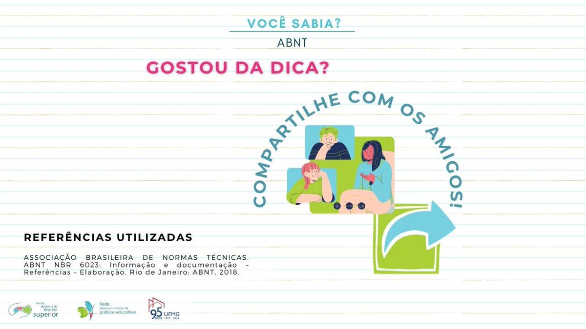 RDES_UFMG's tweet photo. Você sabia como devem ser as referências com autores com mesmo sobrenome? No quadro de hoje iremos conversar sobre isso.

#ensino #educação #RDES #GIZ #UFMG #vocêsabia #abnt #referências https://t.co/MP8tB6iAxM