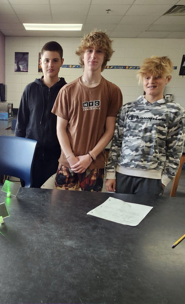 Laser reflection lab in Mr. Dooley’s 8th grade Science class. #TimberwolfWay