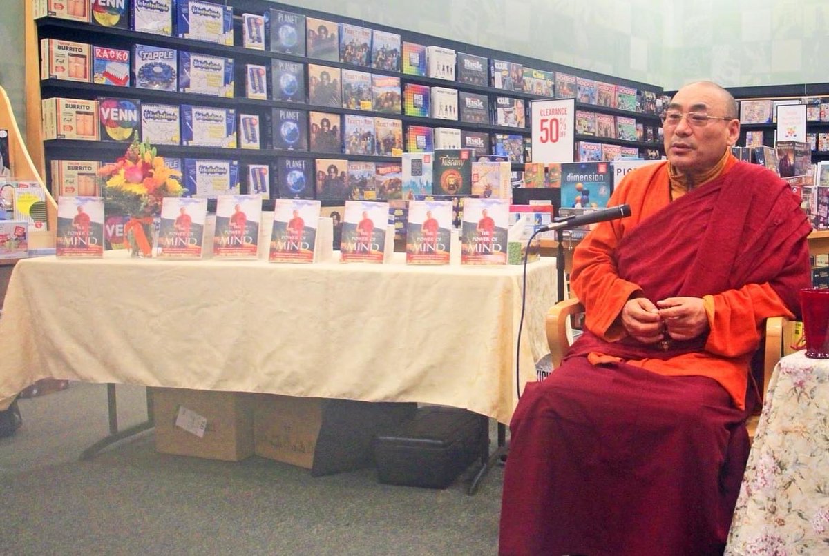 PowerofMindBook's tweet photo. Khentrul Rinpoche gave a talk at the #Barnesandnoble in #Fairbanks , #Alaska last week linked with his new book. @BNBuzz 
#BookTwitter #books #powerofmindbook #khentrullodrothaye #khentrulrinpoche #katogcholing #nyingma #lojong #bodhicitta https://t.co/zX1LSOdWun