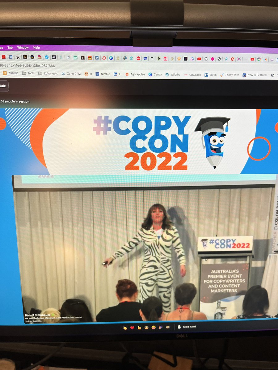 JoSaundersAU's tweet image. Loving the jumpsuit @katetooncopy … excited to join #copycon2022 from across country woohoo