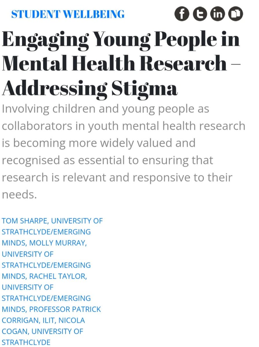 Young People & Self-stigma in Mental Health tweet media