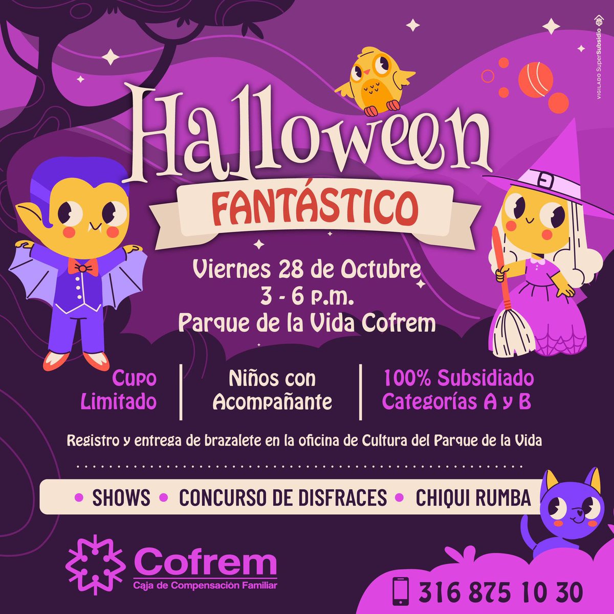 Orlandosolanovo's tweet photo. 🎃 𝐔𝐧 𝐇𝐚𝐥𝐥𝐨𝐰𝐞𝐞𝐧 𝐅𝐚𝐧𝐭𝐚́𝐬𝐭𝐢𝐜𝐨 𝐩𝐚𝐫𝐚 𝐧𝐢𝐧̃𝐨𝐬 💫 Viernes 28 de octubre 🧟‍♂️  Disfrute de los diferentes shows, concurso de disfraces y chiqui rumba 100% subsidiada para categorías A y B👻  🧙 https://t.co/8r83cwXm2p