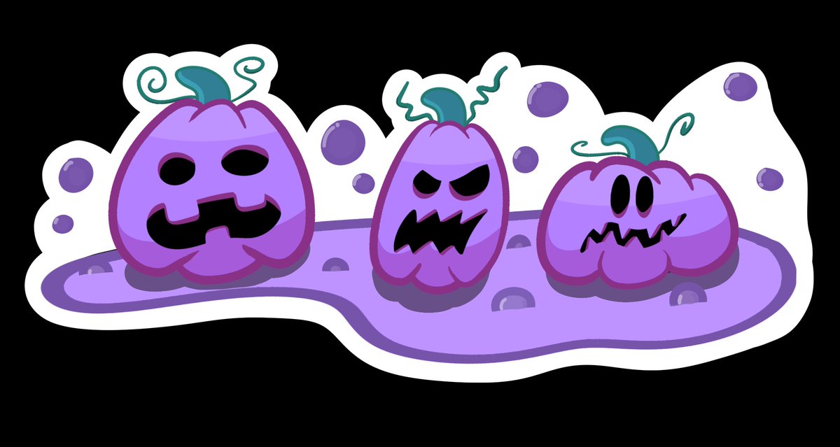 And on a spooky Friday night...
As the old lore says you boil purple pumpkins with the devil, then you have to watch out for when the music stops and they come alive and try and eat you!!

With accompanying sticker 🎃🎃🎃