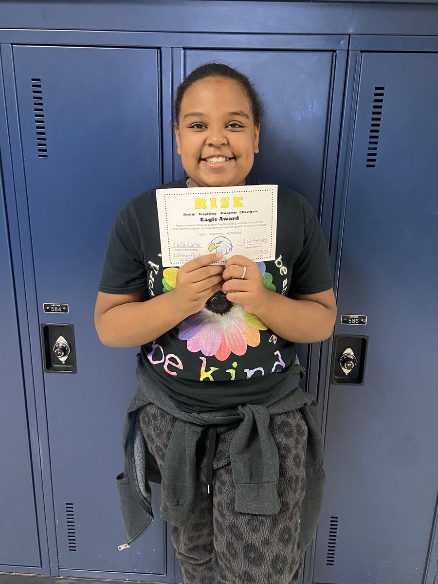 MsAnderson6th's tweet photo. This week’s Eagles Rise Award winners are Laila and Julio! Both give great effort in everything they do while also keeping us and their classmates laughing! So proud of them!!! 🎉 https://t.co/TWuzAlYSLu