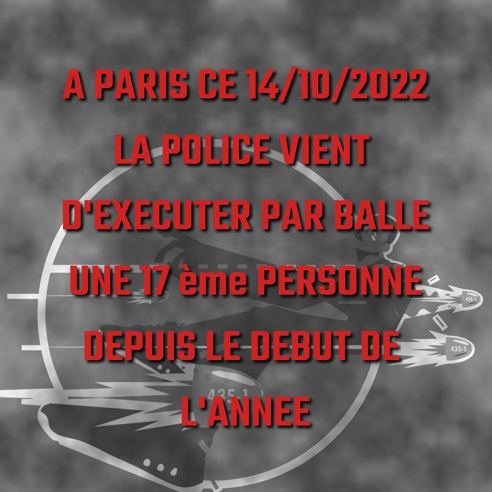 Desarmons_les's tweet photo. Aujourd'hui, 17 ème personne tuée par balle par la police en 10 mois, dont 13 pour "refus d'obtempérer", 6 alors qu'elles n'étaient que passagères, 3 femmes. 19 morts lors d'une intervention policière au total. ABOLISSEZ L.435-1 ! #lapolicetue #police #mort #permisdetuer https://t.co/Pmwgkkdepc