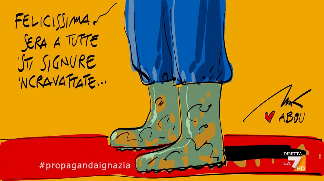 welikeduel's tweet photo. Felicissima sera

#propagandaignazia #propagandalive @makkox https://t.co/FTxugdOIoS