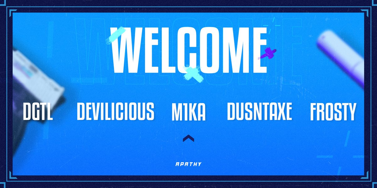EsportsApathy's tweet image. We&apos;re very excited to announce our CSGO roster that will be playing under our banner! 

Let&apos;s all welcome:
@DigitalDeceiit 
@Devilicious_cs 
@DeebenMika 
@DusntAxeCSGO 
@Frostaayyylmao 

#staycold 🥶

With this being said Apathy will also receive a little rebrand 💙👀