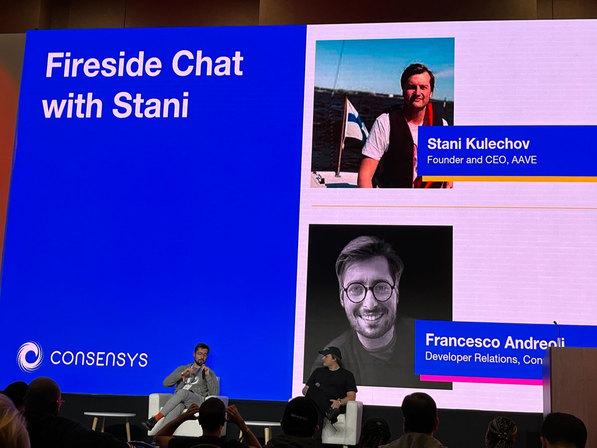 Consensys's tweet photo. 🚀...Last, but certainly not least, our Fireside chat w/ @StaniKulechov, Founder @LensProtocol, is happening now!
Watch here: https://t.co/Zm29tnY06e
#ConsenSysConnect🇨🇴 https://t.co/HwCMIdm3ml