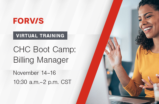 Courtney_FORVIS's tweet photo. During this three-day virtual seminar, team members from @FORVIS and Achieve Revenue Management will cover topics like compliance, revenue cycle management, training programs, and insurance contract considerations. Register now! https://t.co/L5rwWQ1mX9 https://t.co/Rwu1LwSsTU